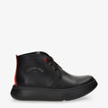 Yanet botas de piel con forro interior de piel. negro