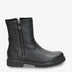 Faruk Igloo botas de piel con forro interior de pelo natural. negro