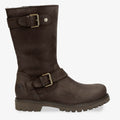 Fergie Igloo botas de piel con forro interior de pelo natural. marron