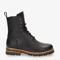 Frisia Igloo botas de piel con forro interior de pelo natural. negro