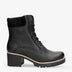 Phoebe botas de piel con forro interior de piel. negro