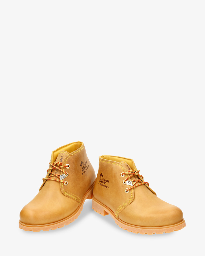 Bota Panama botines de piel con forro interior de piel. vintage