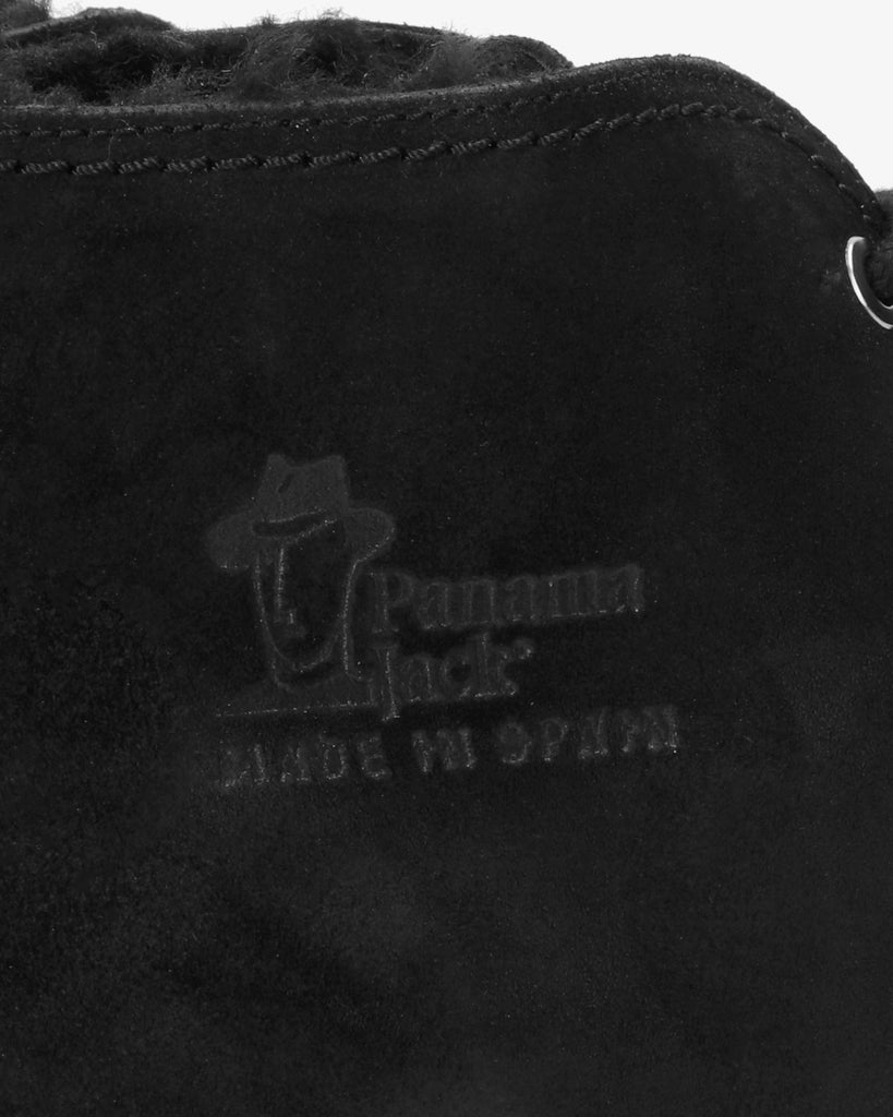 Bota Panama Igloo botines de piel con forro interior de pelo natural. negro