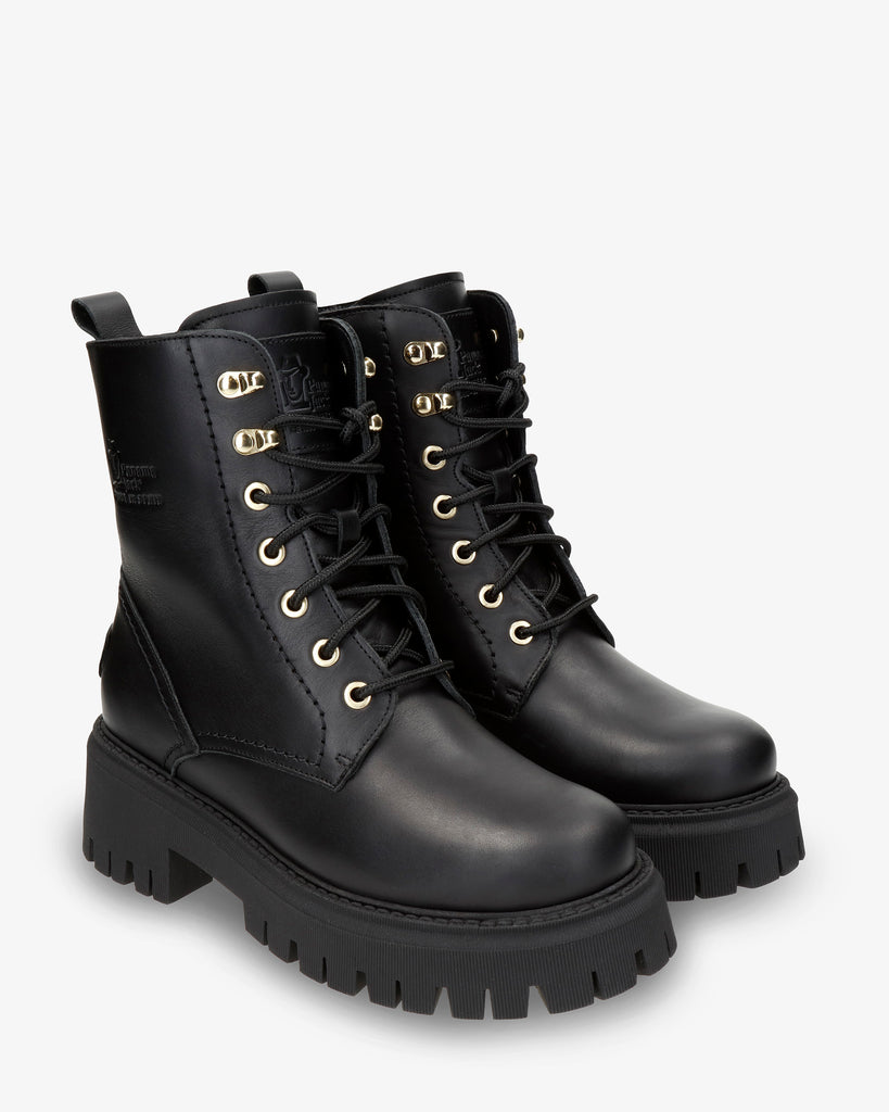 Farai botas de piel con forro interior de pelo. negro