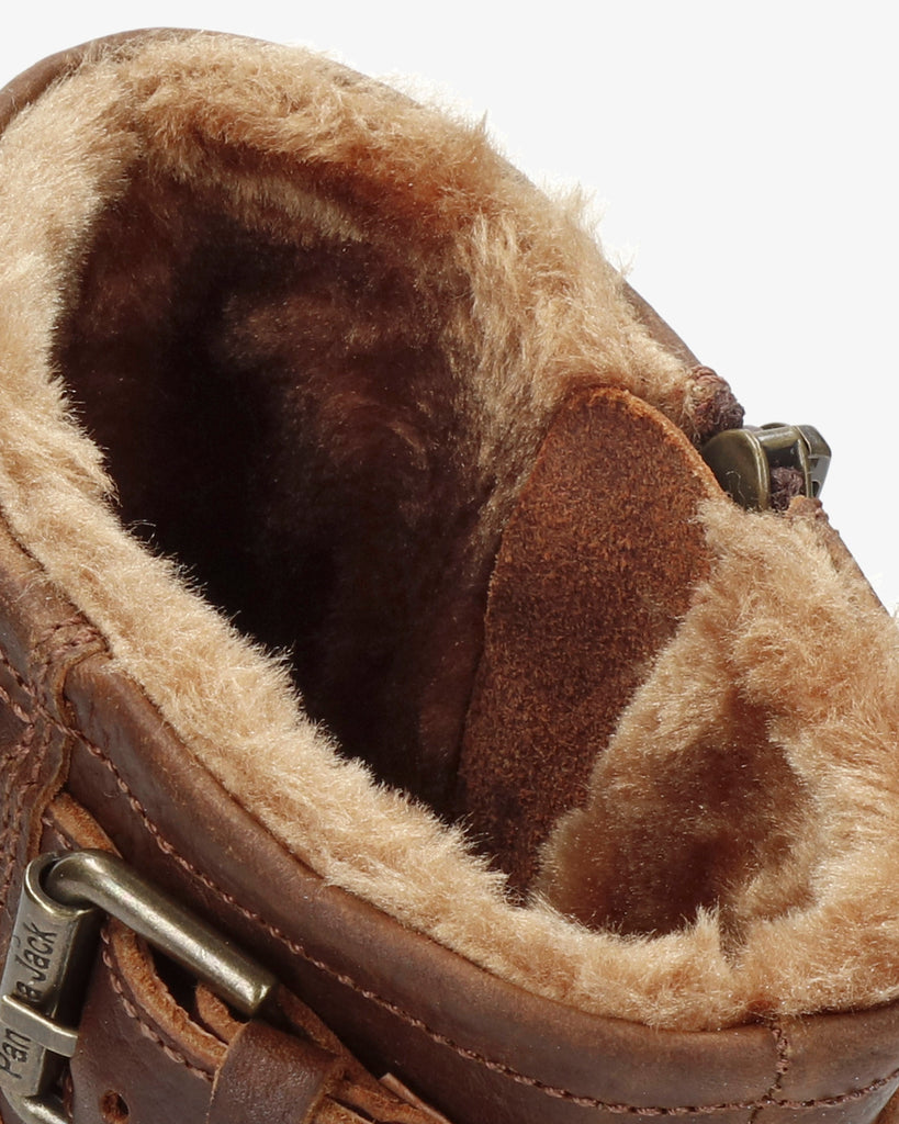 Faust botas de piel con forro interior de pelo. cuero