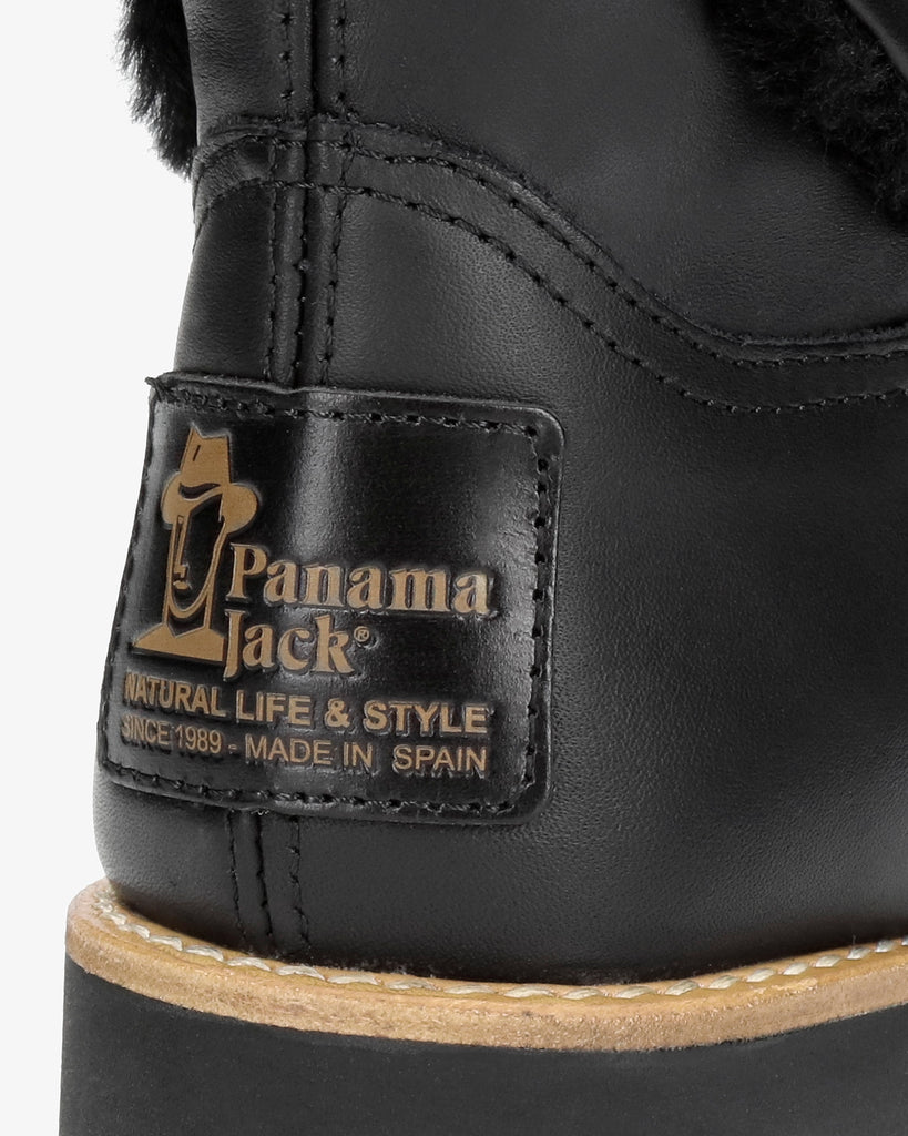 Felia Igloo Trav botas de piel con forro interior de pelo natural. negro