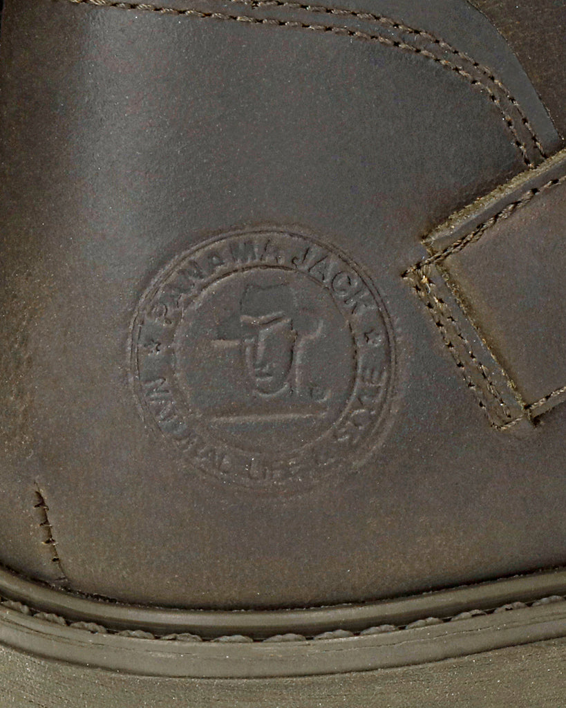 Felina Igloo botas de piel con forro interior de pelo natural. kaki