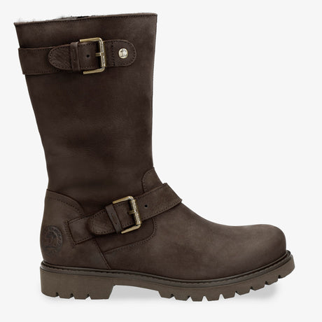 Fergie Igloo botas de piel con forro interior de pelo natural. marron