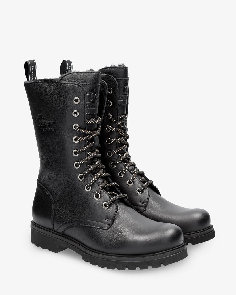 Fiorela botas de piel con forro interior de pelo. negro