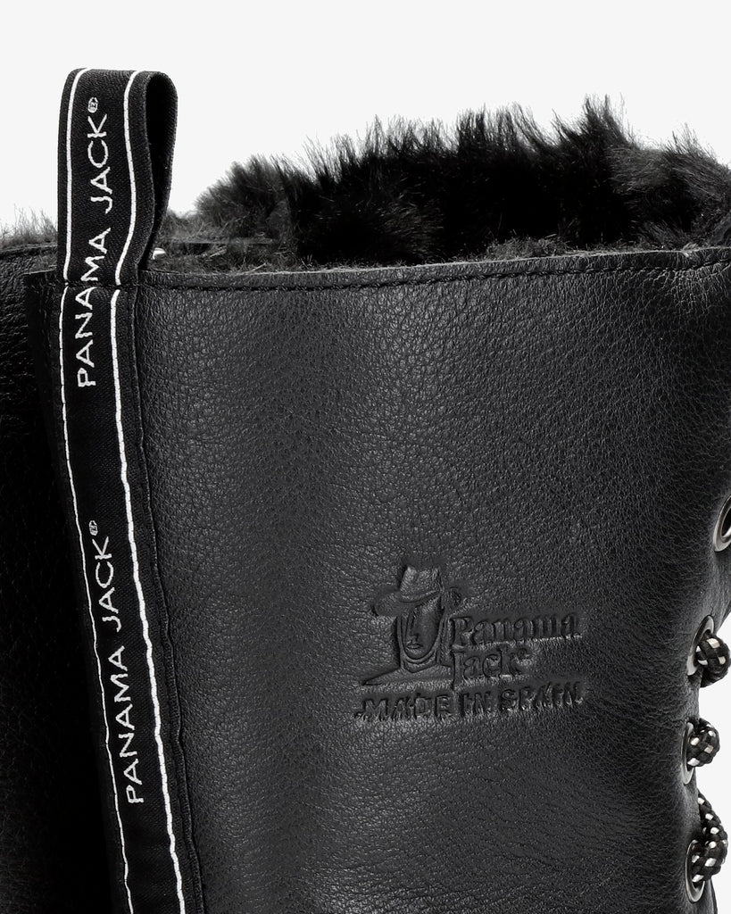 Fiorela botas de piel con forro interior de pelo. negro