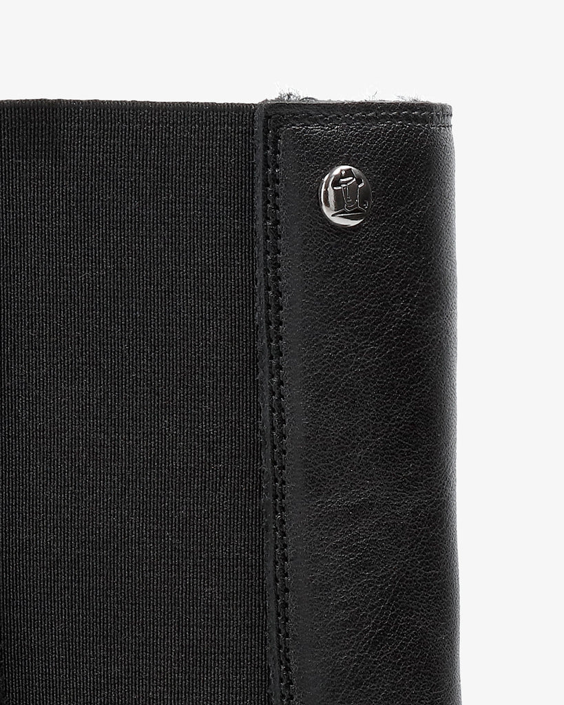 Fresno Igloo botas de piel con forro interior de pelo natural. negro