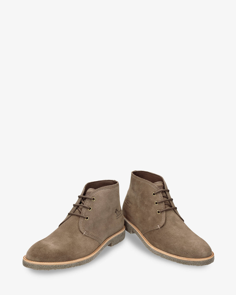 Gael botines de piel con forro interior de piel. humo