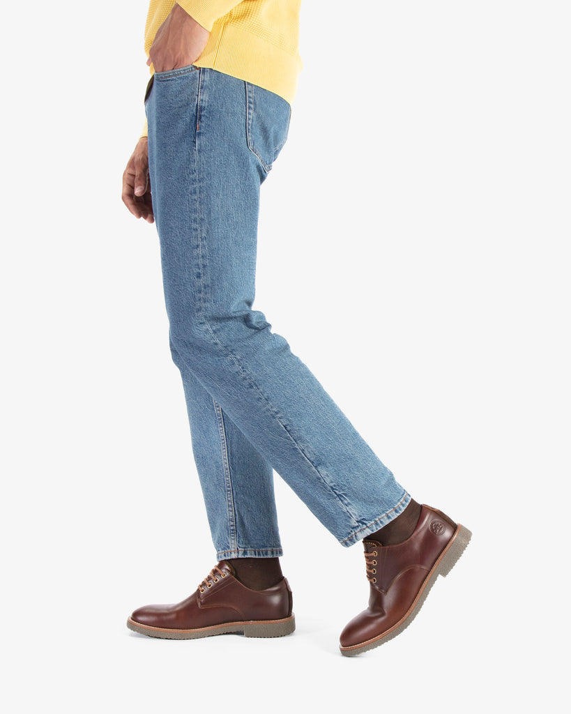 Gante zapatos de piel con forro interior de piel. cuero