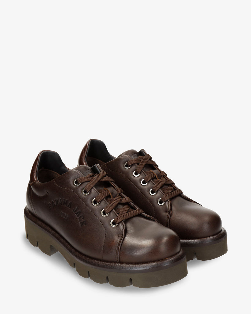 Liah zapatos de piel con forro interior de piel. marron