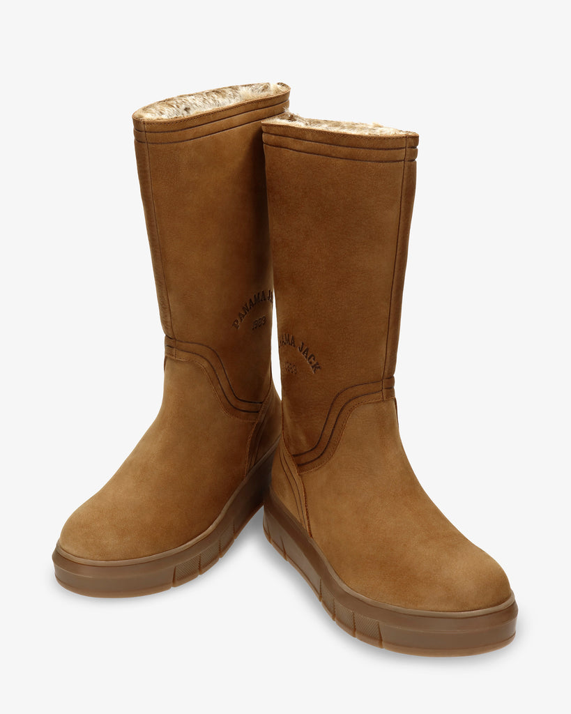 Neck botas de piel con forro interior de pelo. cuero