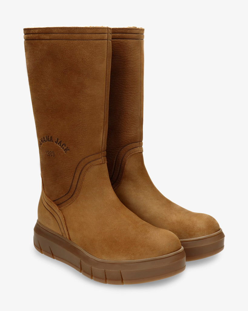 Neck botas de piel con forro interior de pelo. cuero