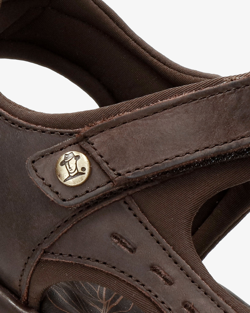 Nilo Basics sandalias de piel con forro interior de lycra. marron