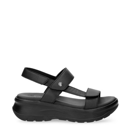 Noor sandalias de piel con forro interior de piel. negro