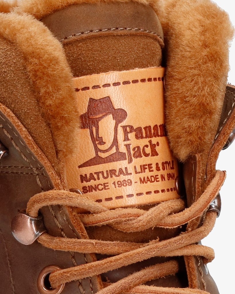 P03 Aviator Igloo botas de piel con forro interior de pelo natural. cuero