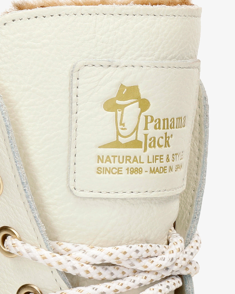 Padma botas de piel con forro interior de pelo. blanco