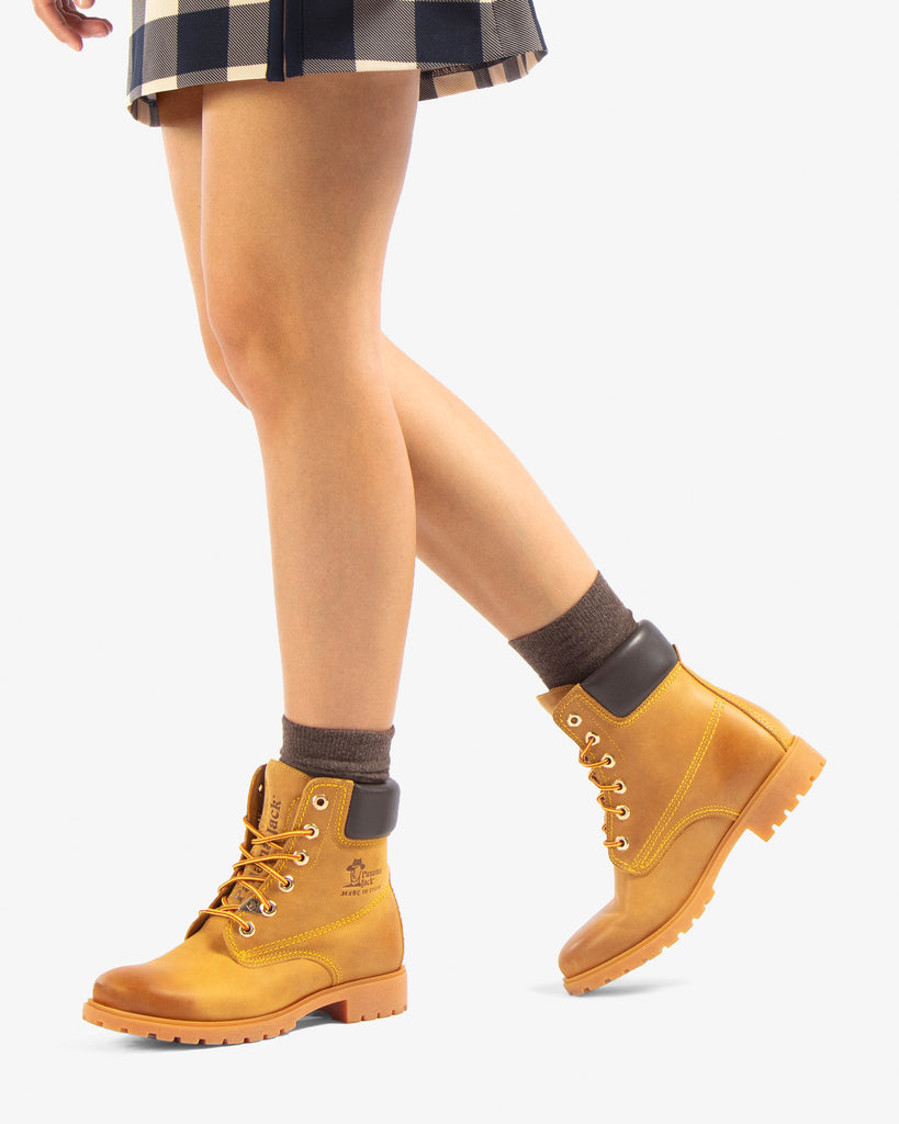 Panama 03 botas de piel con forro interior de piel. vintage