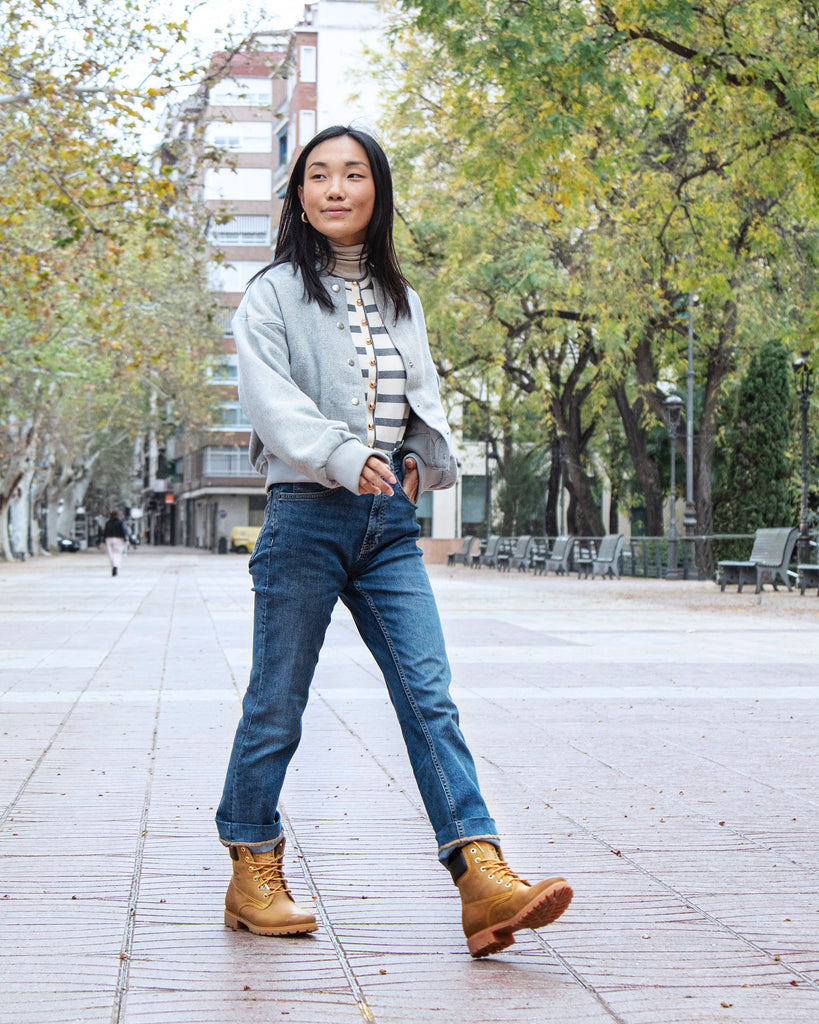 Panama 03 botas de piel con forro interior de piel. vintage