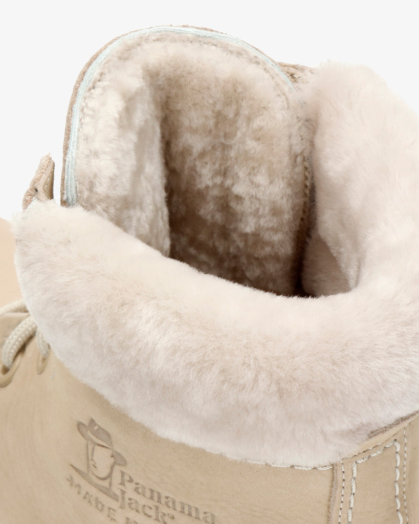 Panama 03 Igloo botas de piel con forro interior de pelo natural. crudo