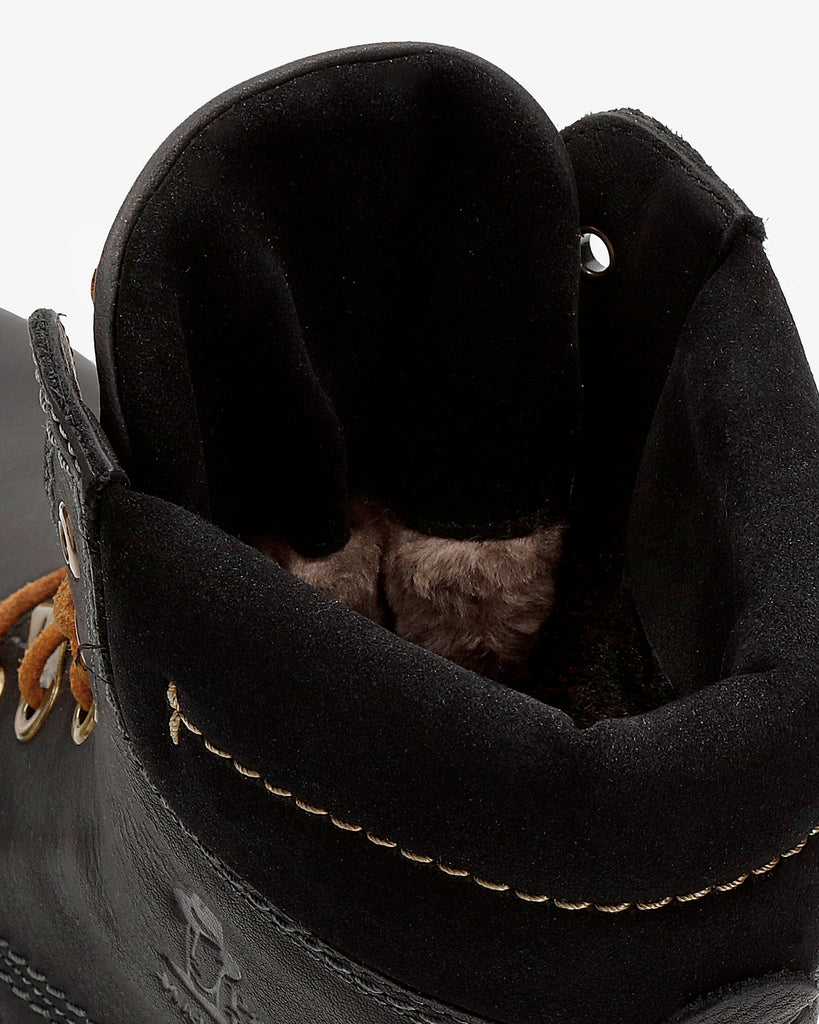 Panama 03 Igloo botas de piel con forro interior de pelo natural. negro