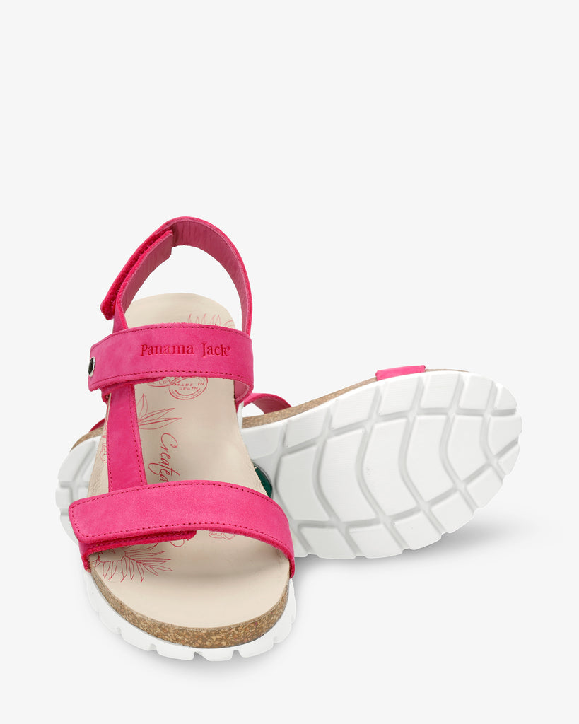 Selma sandalias de piel con forro interior de piel. fucsia