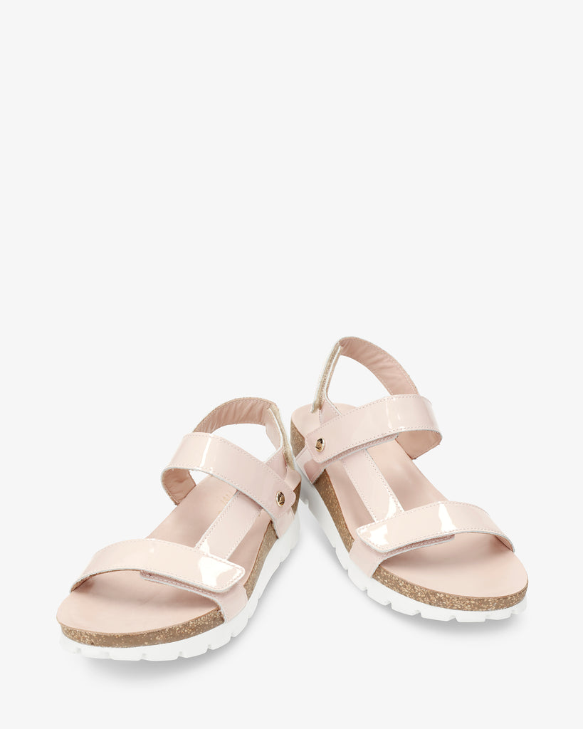 Selma sandalias de piel con forro interior de piel. rosa