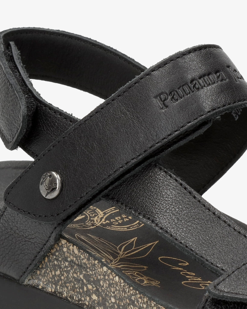 Selma sandalias de piel con forro interior de piel. negro