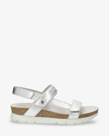 Selma Shine sandalias de piel con forro interior de piel. plata