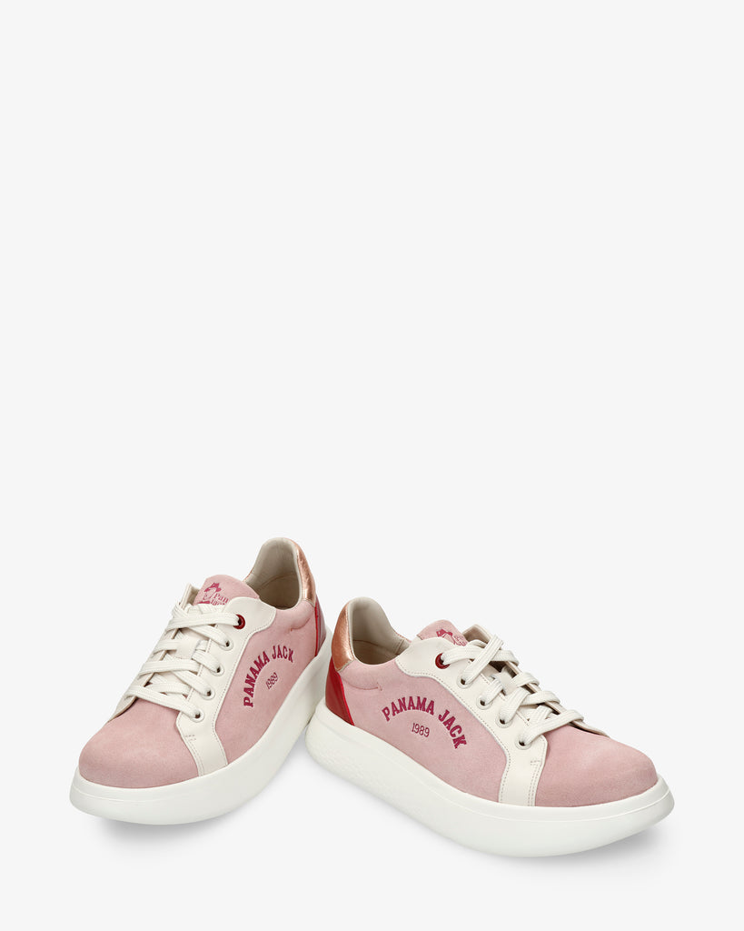 Yarely sneakers de piel con forro interior de piel. rosa